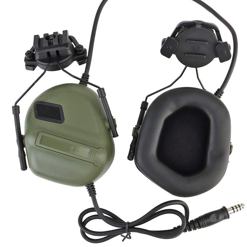 ATAIRSOFT Tactical Headset Unlimited Power Intercom with Microphone Waterproof Hunting Shooting Headphones Earmuff No Noise Reduction Function (OD Green) - Image 3